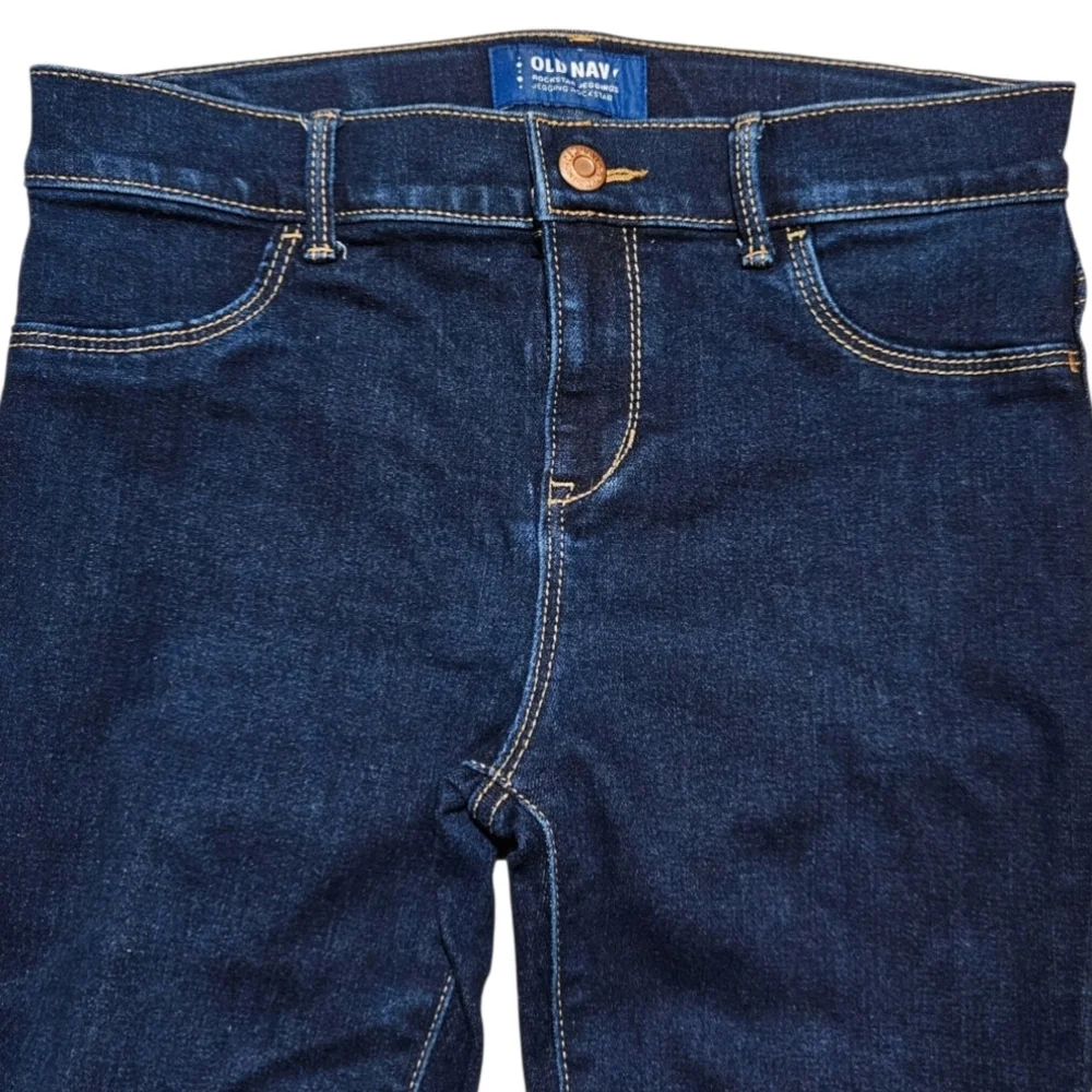 Old Navy Dark Blue Rockstar Jeggings Skinny Jeans, Size 14